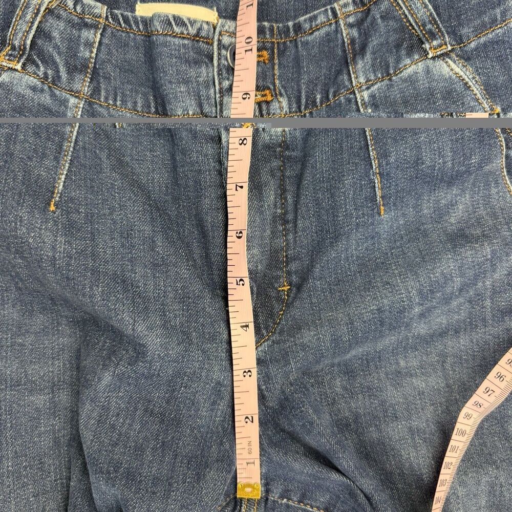 Pilcro Anthropologie Culotte Jeans Women 27 Wide Leg Crop Stretch Denim Boho - Picture 14 of 16